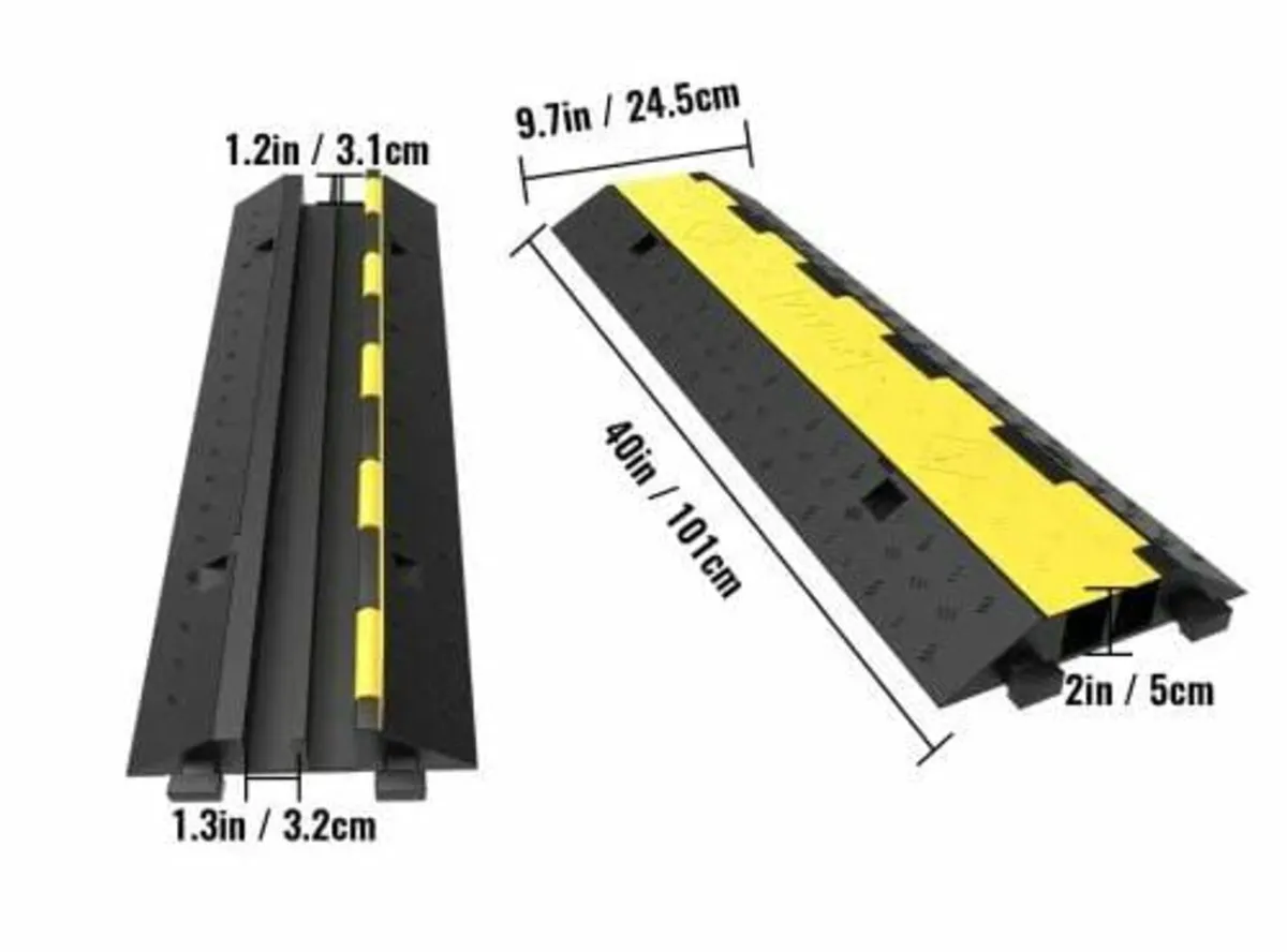 Cable Protector Ramp 101x24.5x5 cm , 5 Packs 2 Cha - Image 4