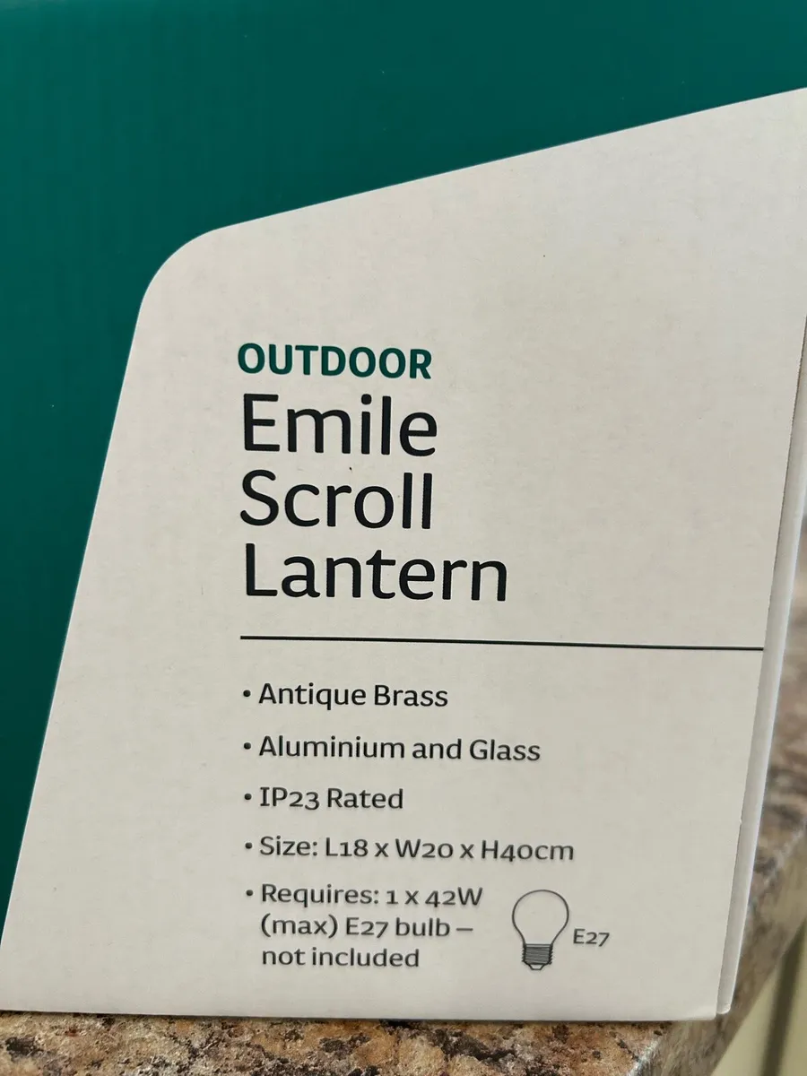 2 Outdoor wall lights brand new in box - Image 2