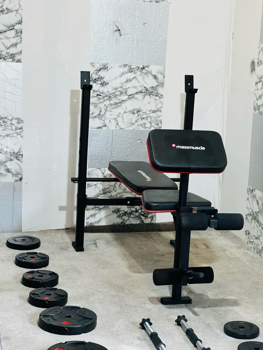 Maximucle bench 50Kg weight barbell dumbbells - Image 4