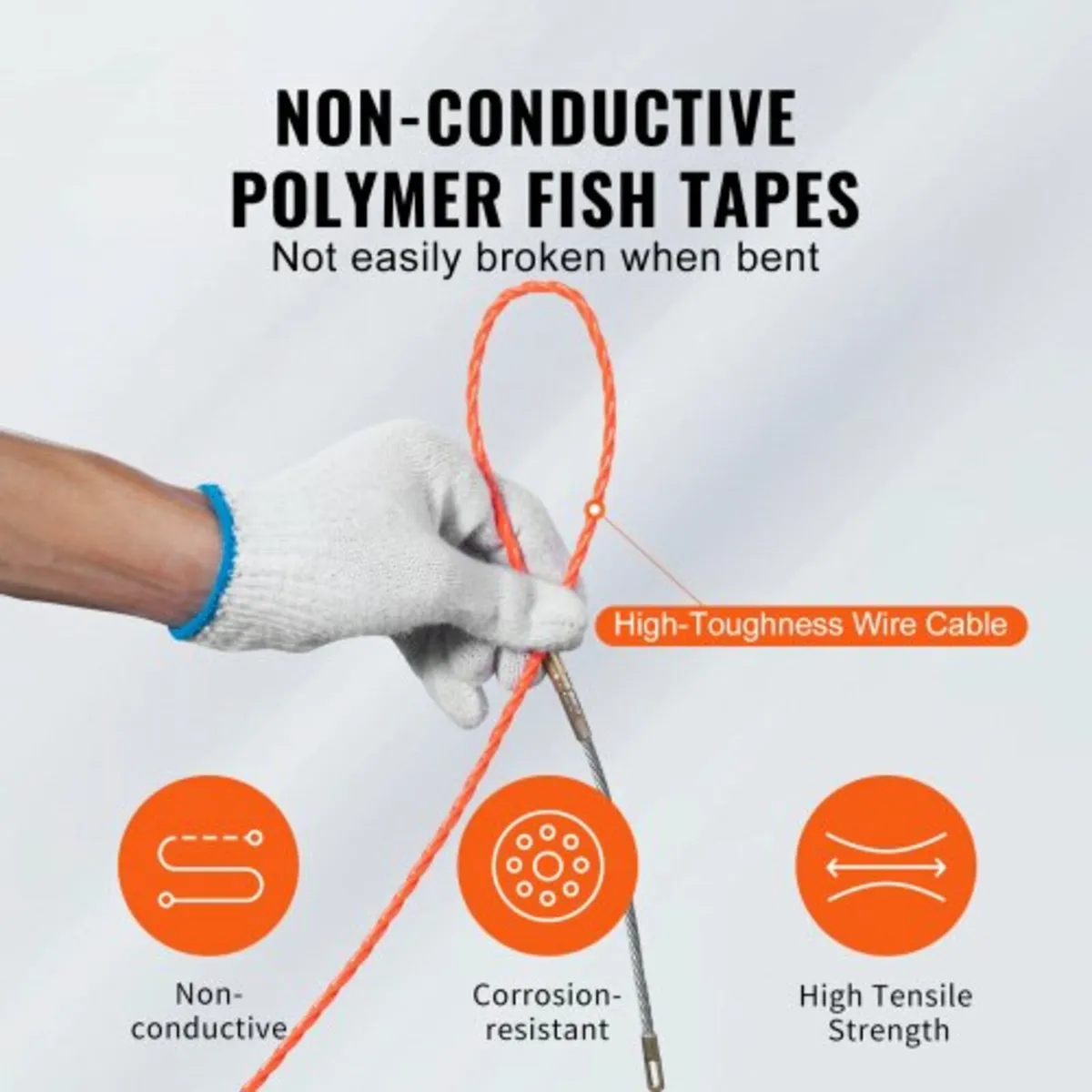 Fish Tape, 38.1m, 4.5mm, PET Wire Puller with Opti - Image 3