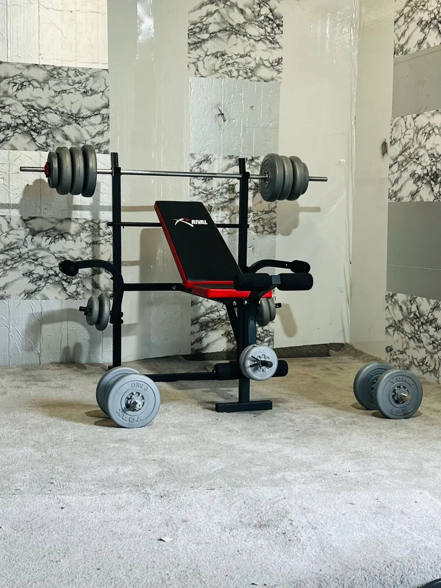 Multi function weight bench 52kG weight barbell + - Image 3