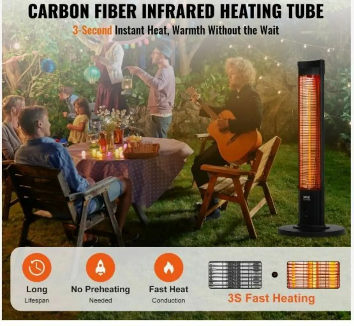 Infrared Heater, 2000W Remote Control - Image 2