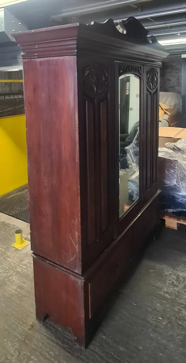Antique Victorian / Edwardian Wooden Wardrobe - Image 2