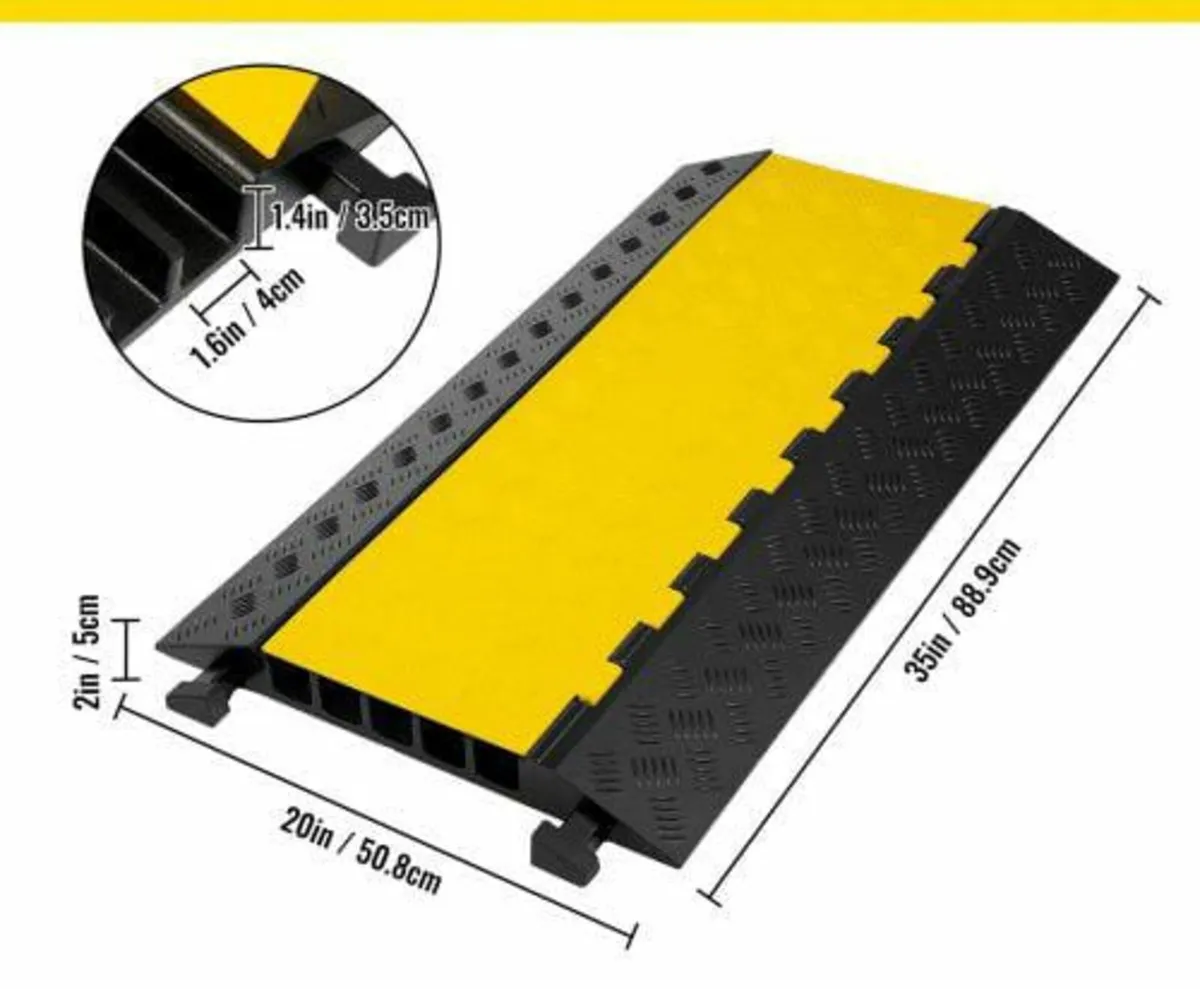 5 Channel Rubber Cable Protectors Extreme Cable Ra - Image 2