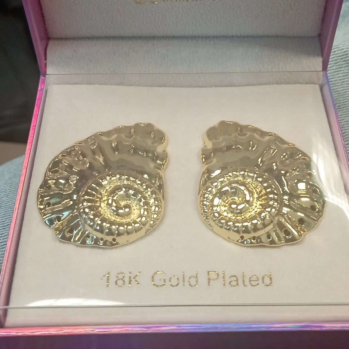 18K Gold-plated Women's Shell Earrings MeMe London - Image 1