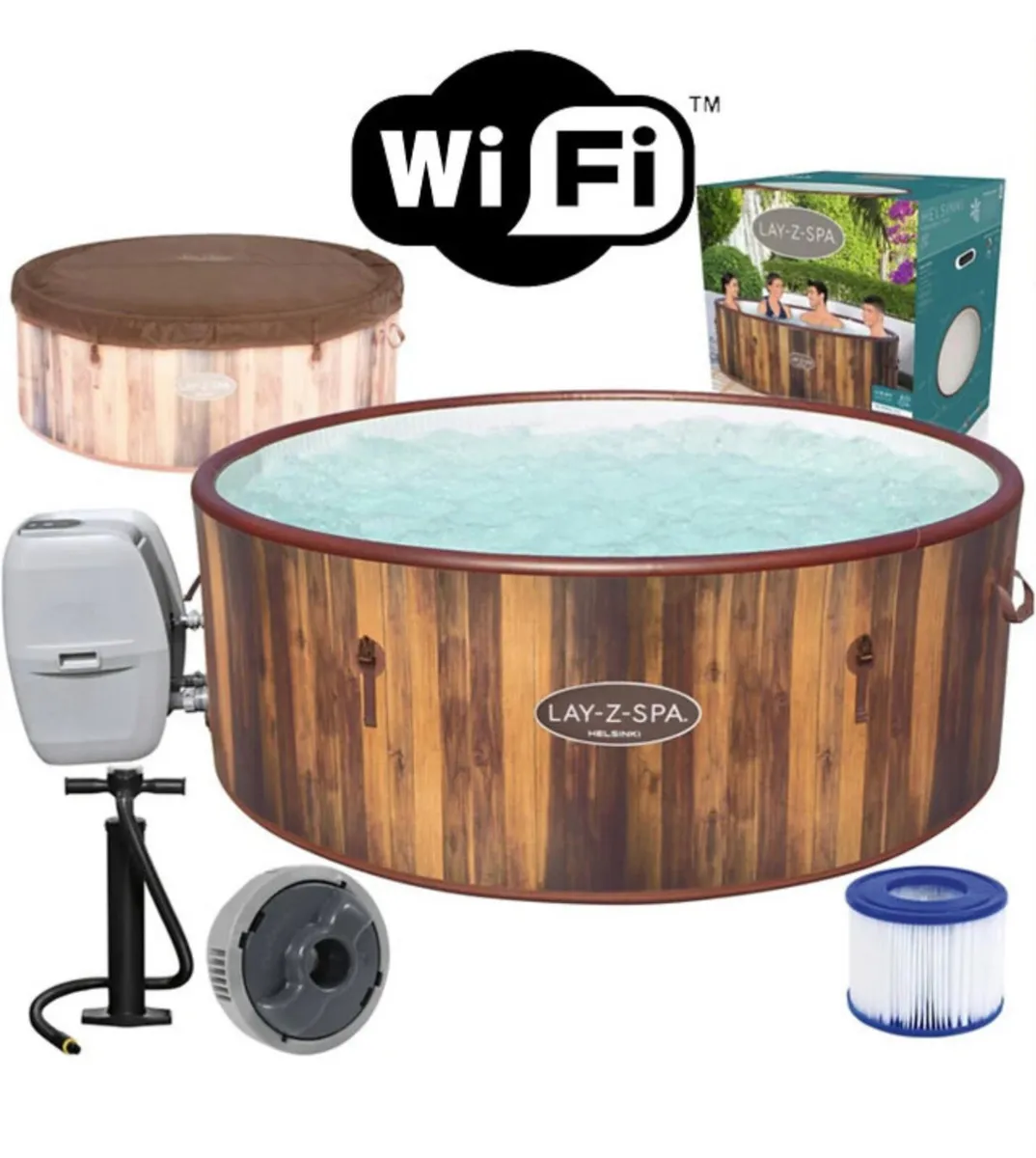 Lay z spa Helsinki 6 person hot tub with wifi - Image 1