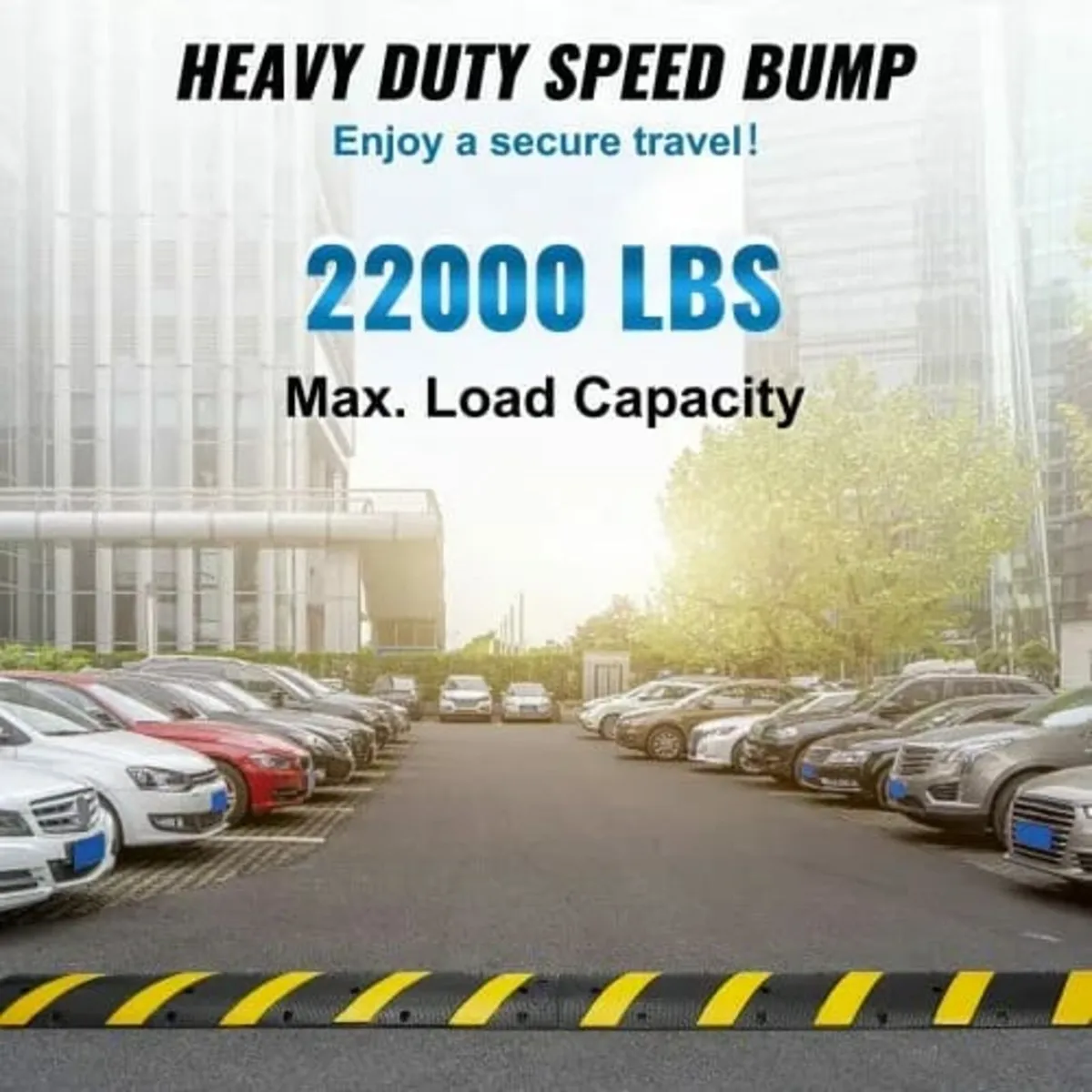 2PCs Rubber Speed Hump 183 x 30 x 4.5 cm, 2 Channe - Image 3