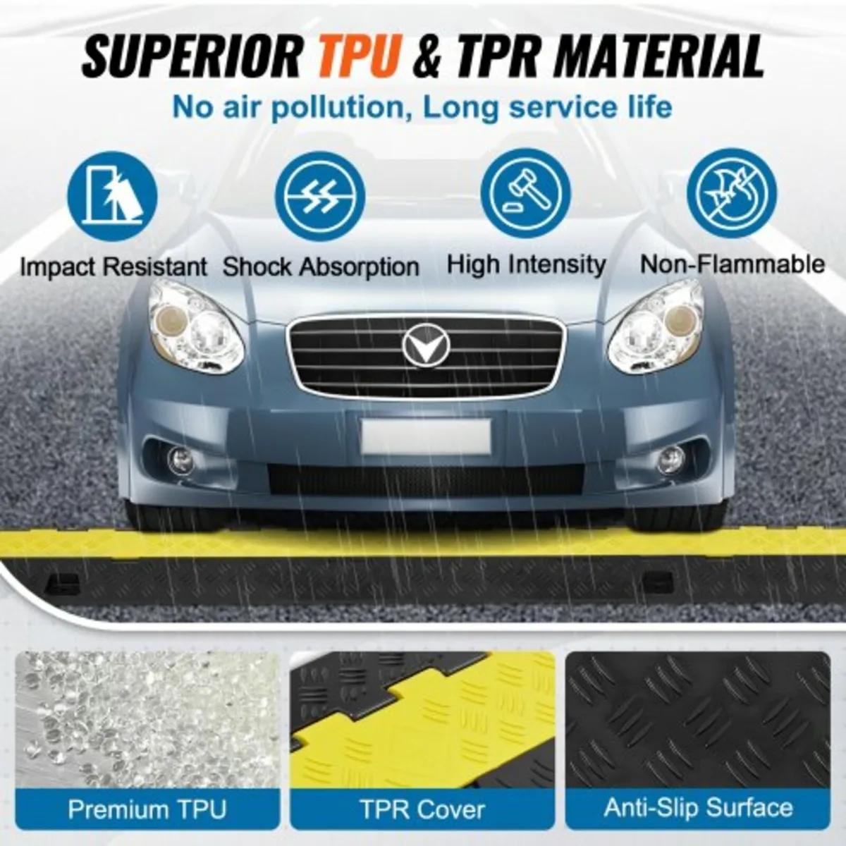 5 PCs Cable Protector Ramp, 2 Channel, 10000 kg/ax - Image 3