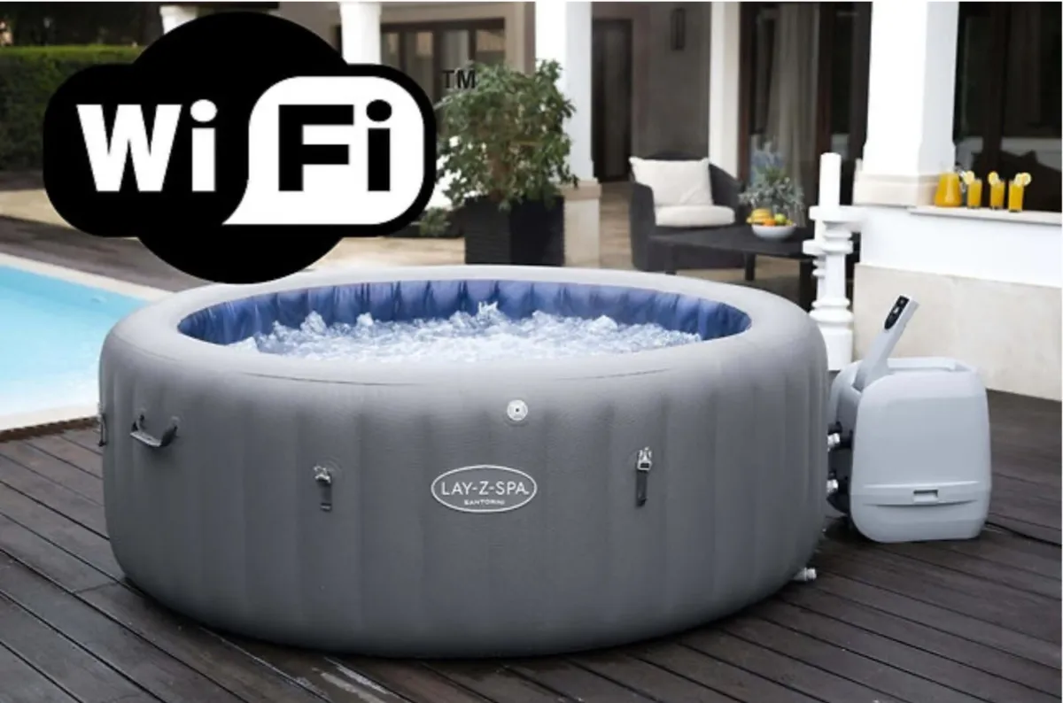 Lay z spa Santorini 6 person hydrojet hot tub - Image 1