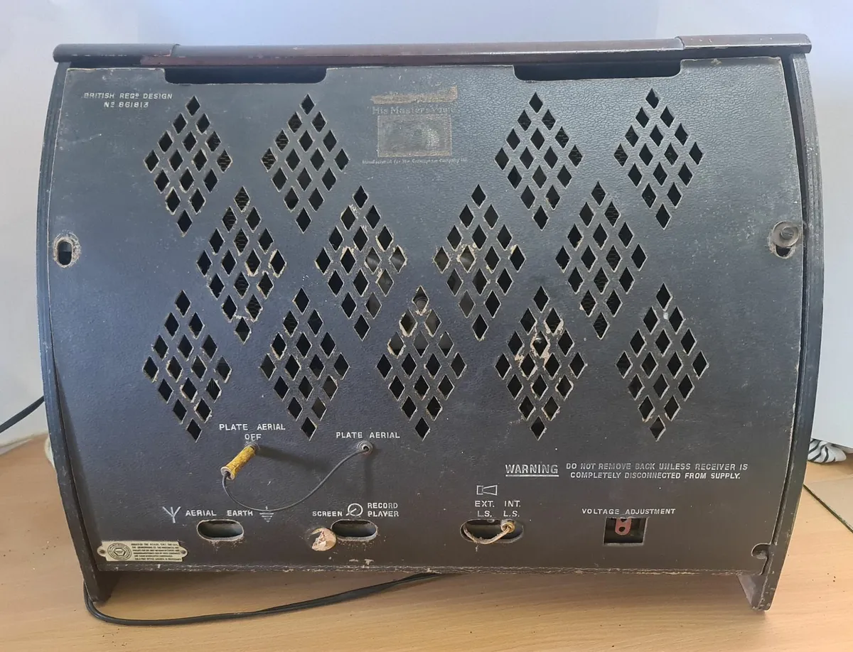 Vintage HMV "His Master’s Voice" Valve Radio - Image 3