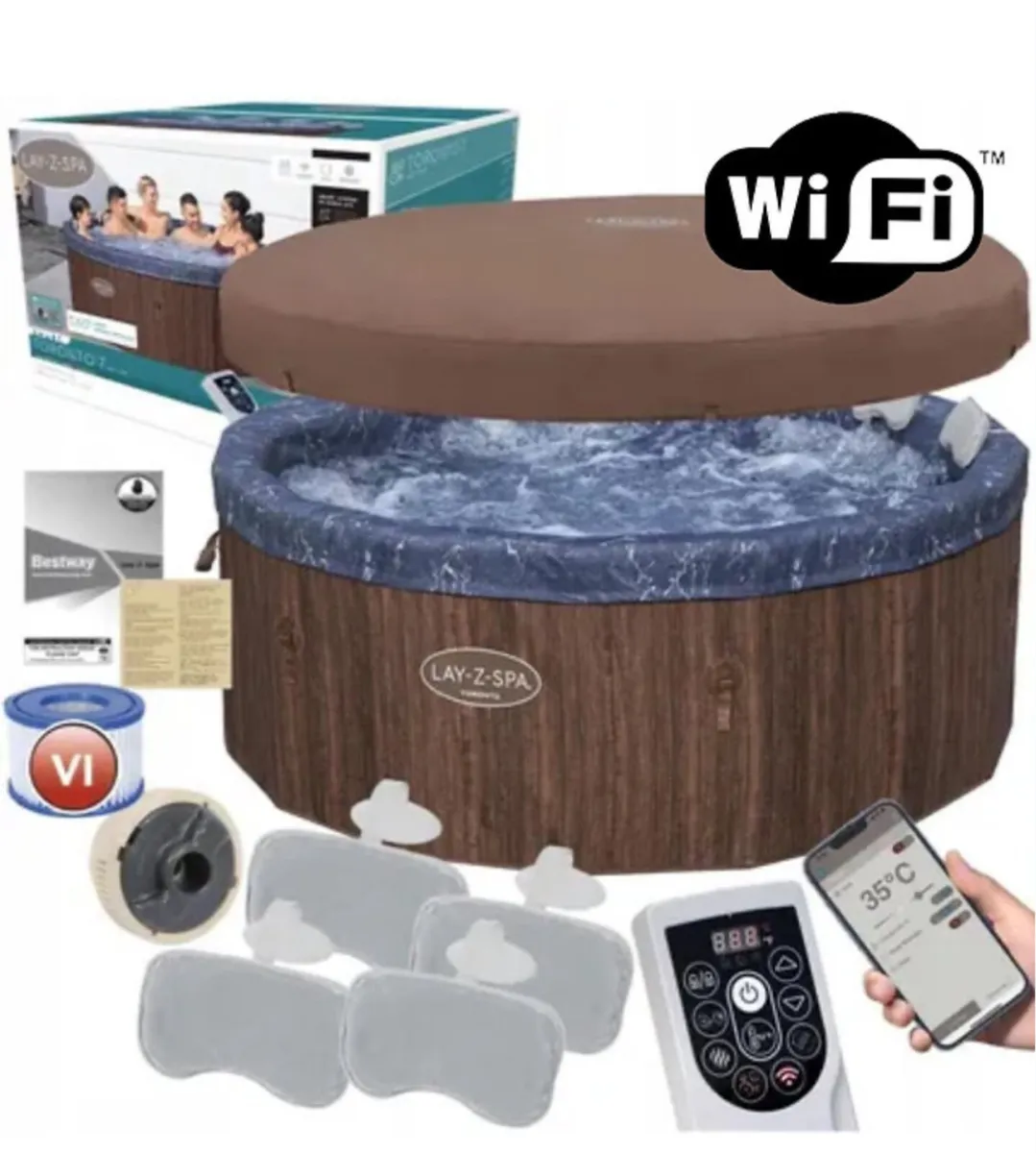 Lay z spa Toronto 6 person hot tub - Image 1
