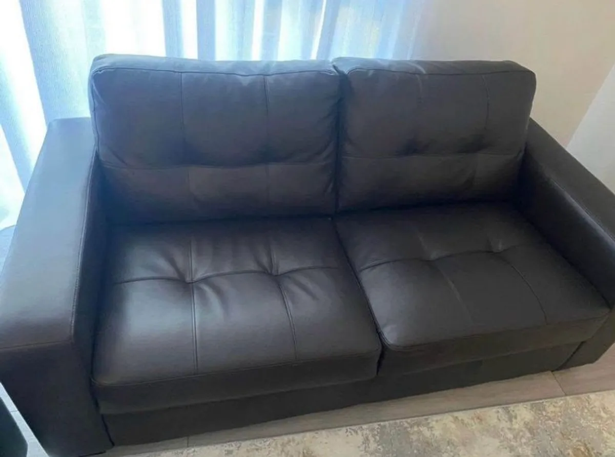 3 + 2 black sofa - Image 2