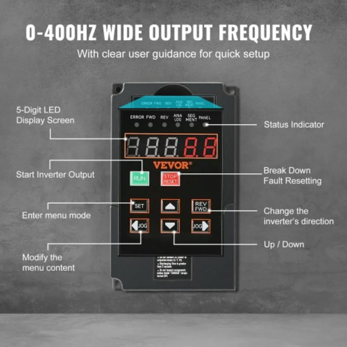 VFD 2HP, 1.5KW, 7.5Amps 220V 1 or 3 Phase Input to - Image 2