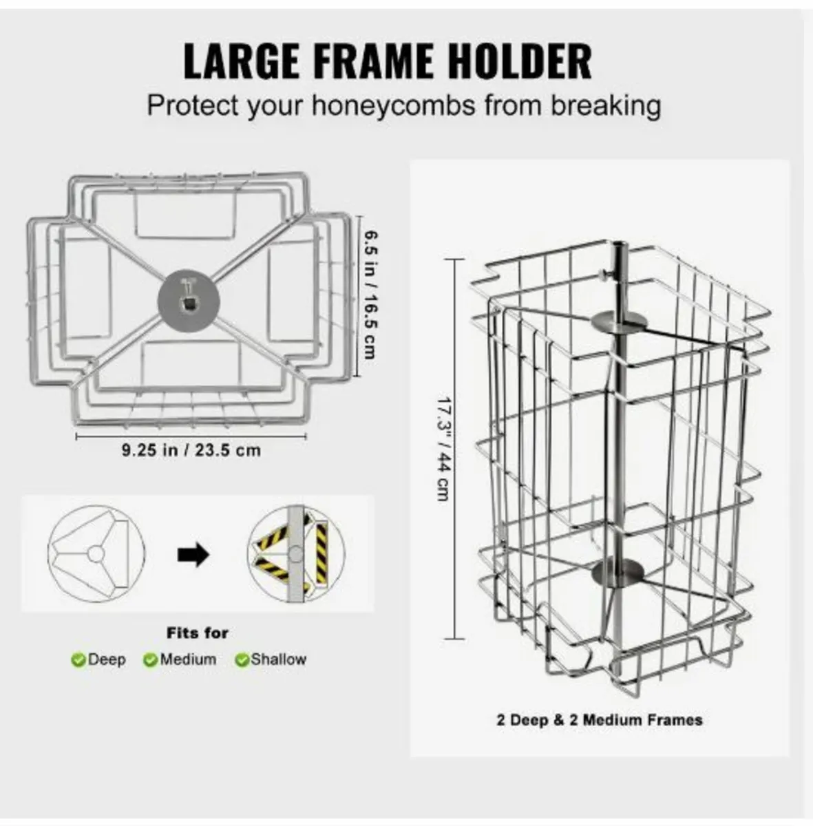 Manual Honey Extractor, 2/4 Frames - Image 3