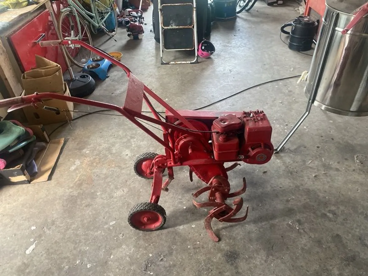 Vintage Garden Tiller - Image 1