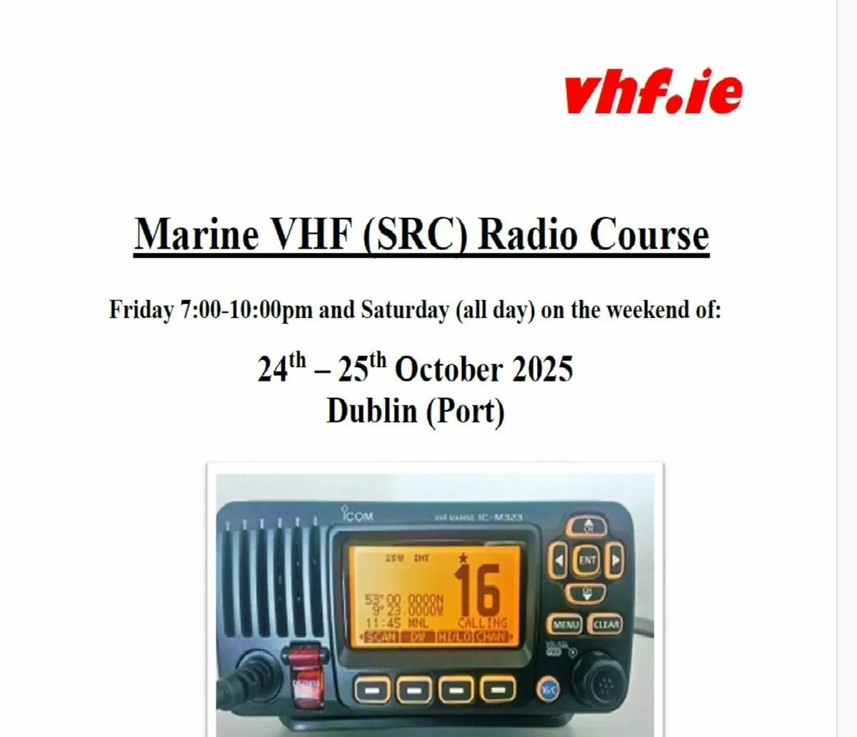 Marine Radio Courses - 4 courses, 4 counties - Image 1