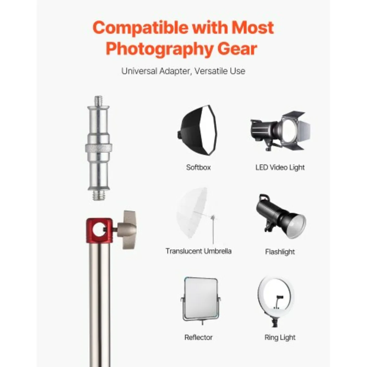 Heavy Duty Light Stand with Casters Max Height 10. - Image 3