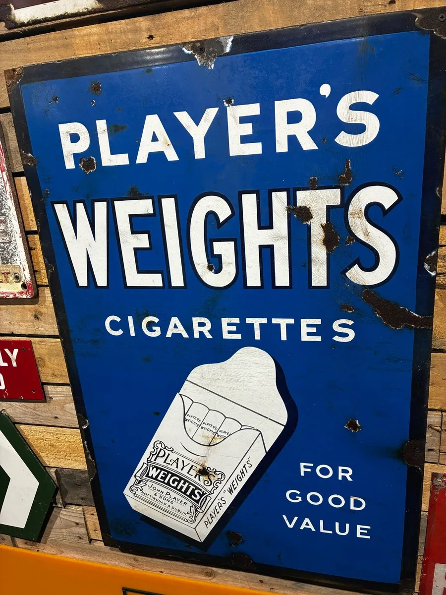 Players Weights enamel sign - Image 2