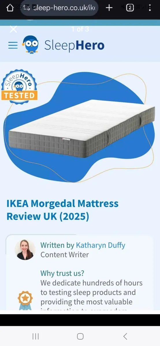 IKEA Mattress MORGEDAL - Image 1