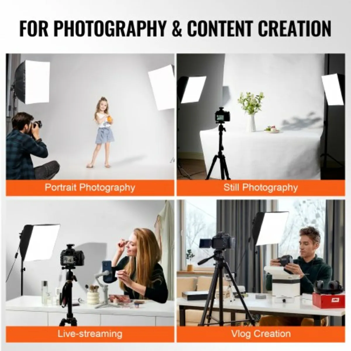 Softbox Lighting Kit 40x40 cm / 16x16 inch 3000-65 - Image 4