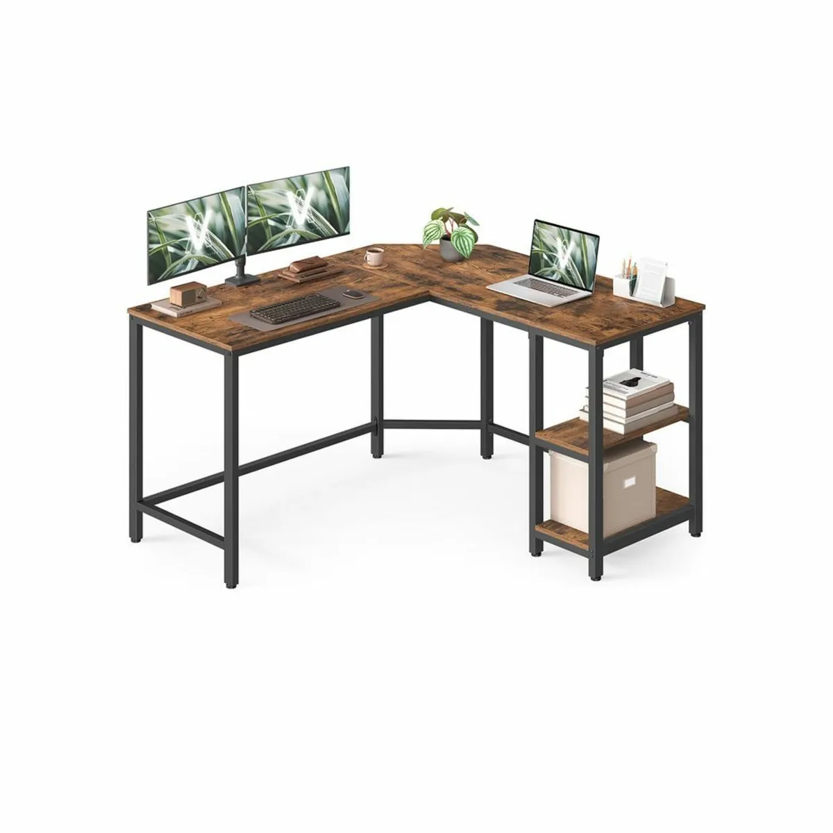 L-Shaped Computer Desk with Storage Corner Desk Vi - Image 1
