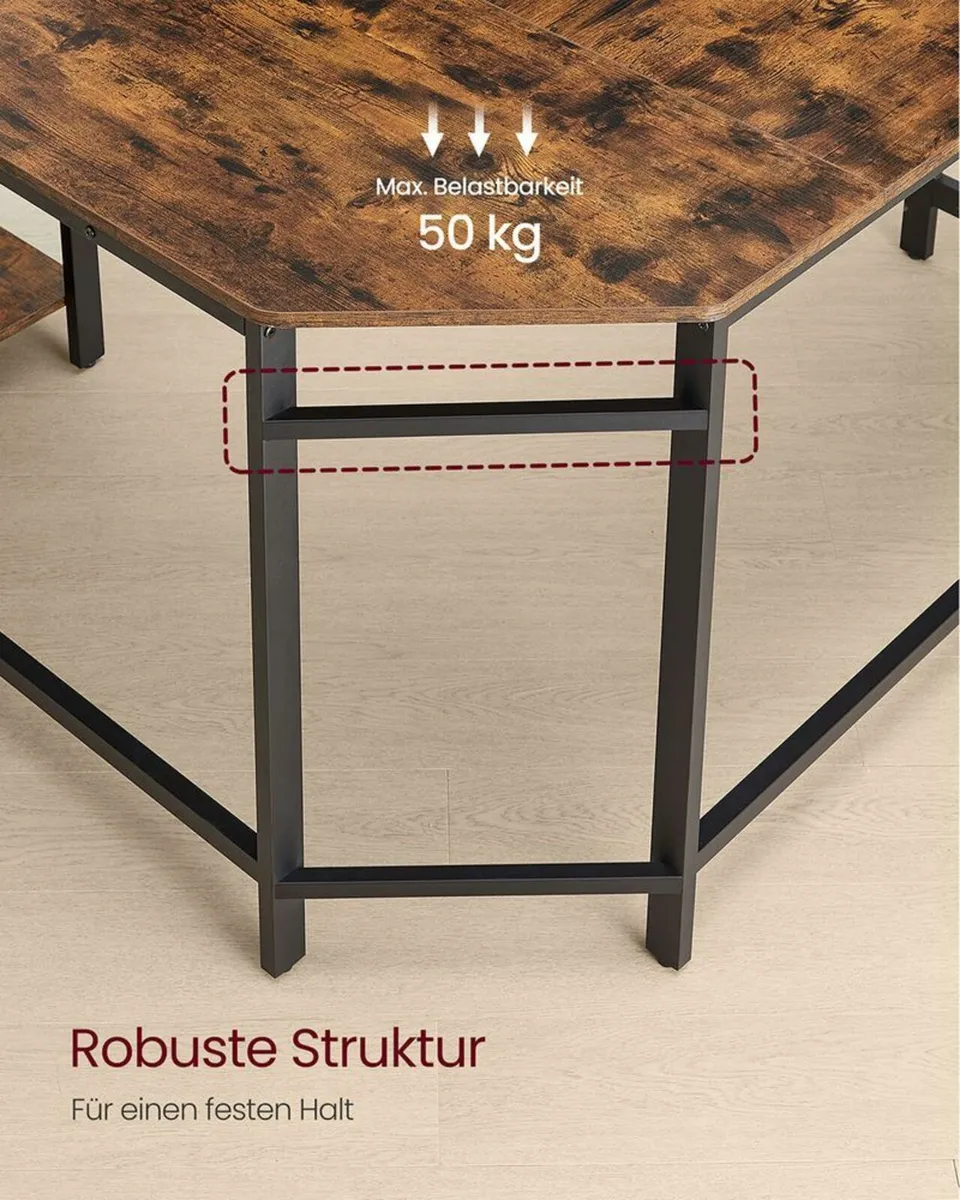 L-Shaped Computer Desk with Storage Corner Desk Vi - Image 4