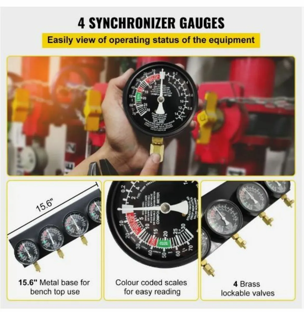Mophorn Fuel Vacuum Carburetor Synchronize Tool Ki - Image 3