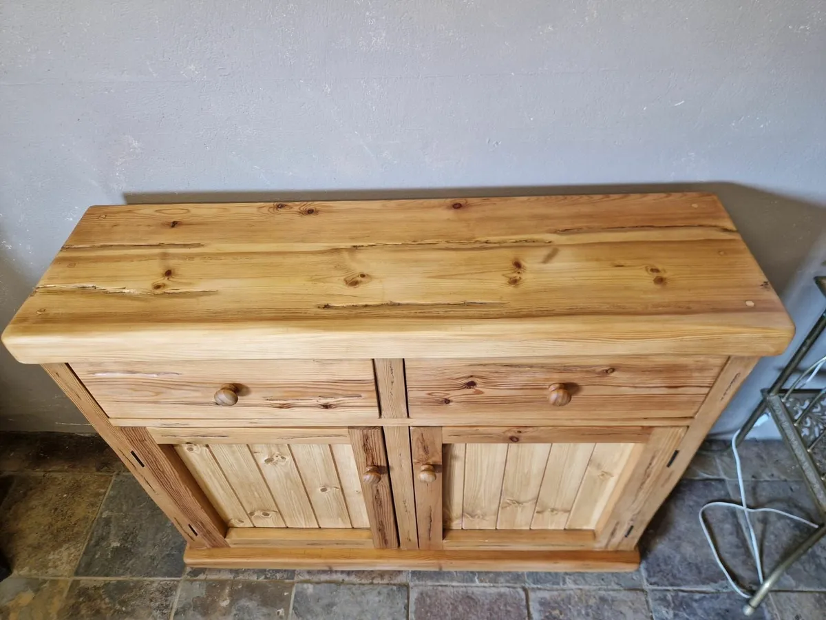 Vintage reclaimed pine sideboard, press - Image 2