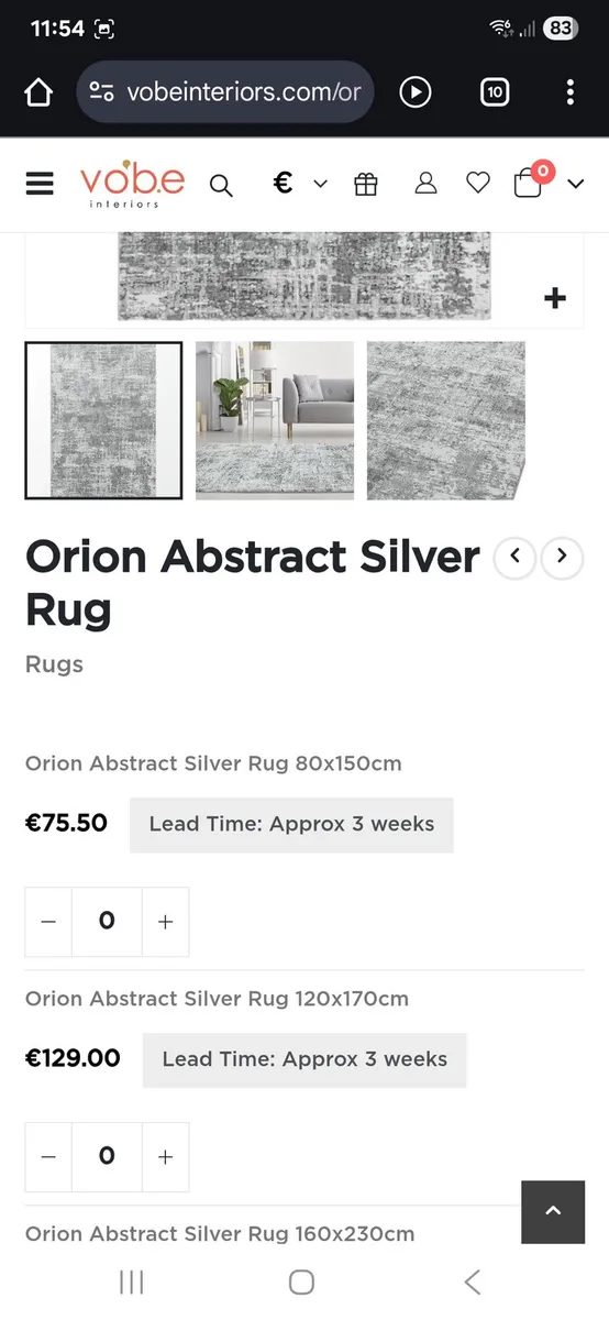 Grey / Silver Rug - Image 2