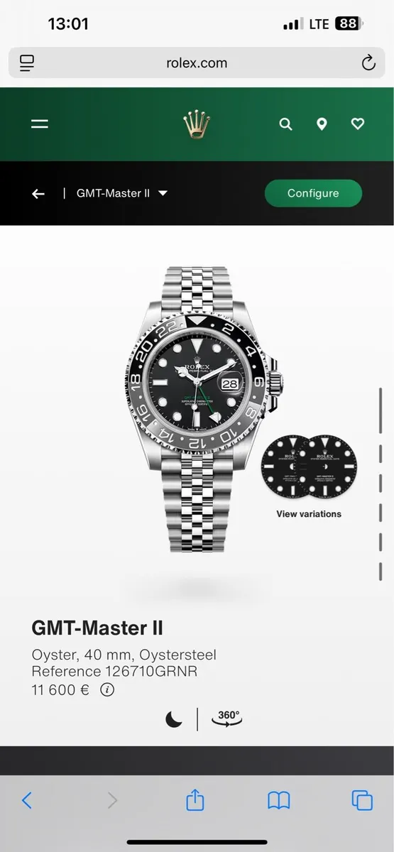 Rolex GMT Bruce Wayne