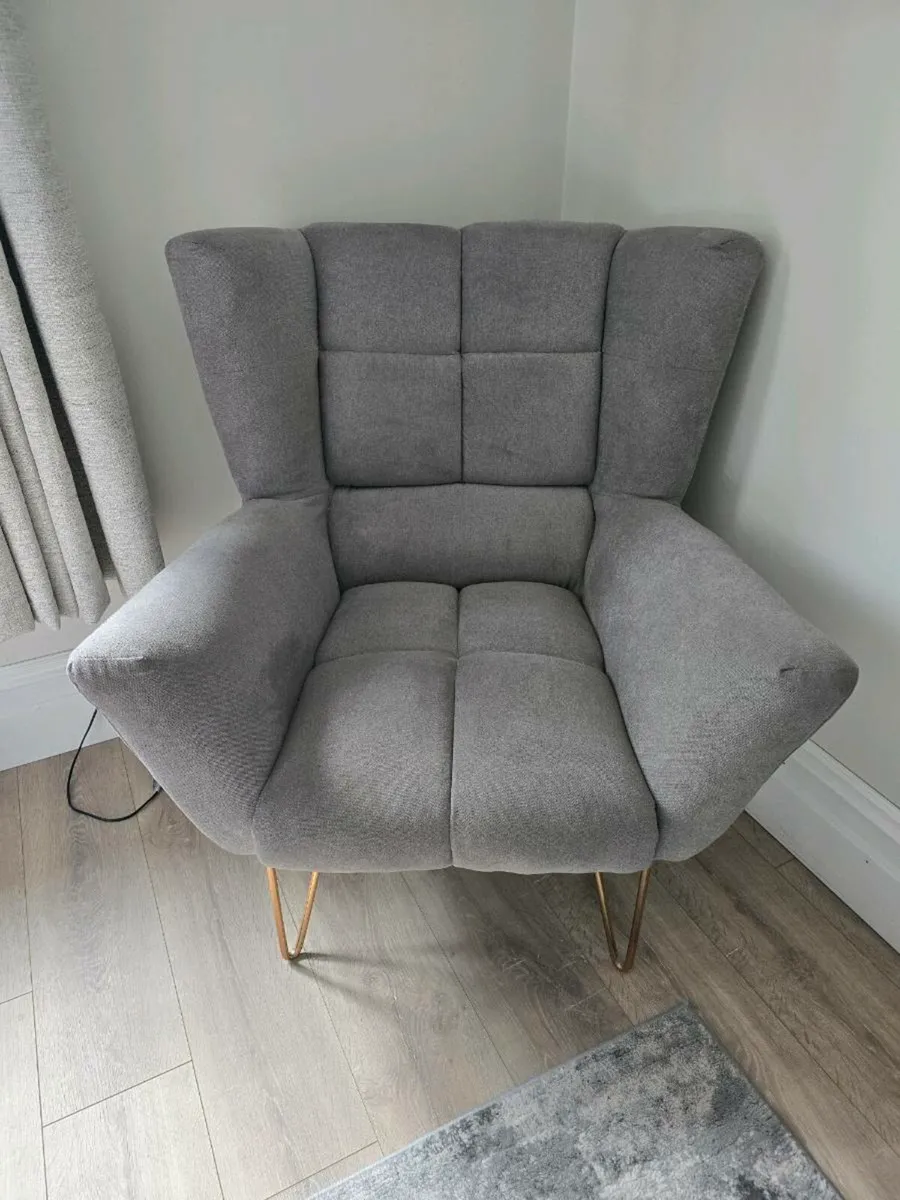 Grey arm chair