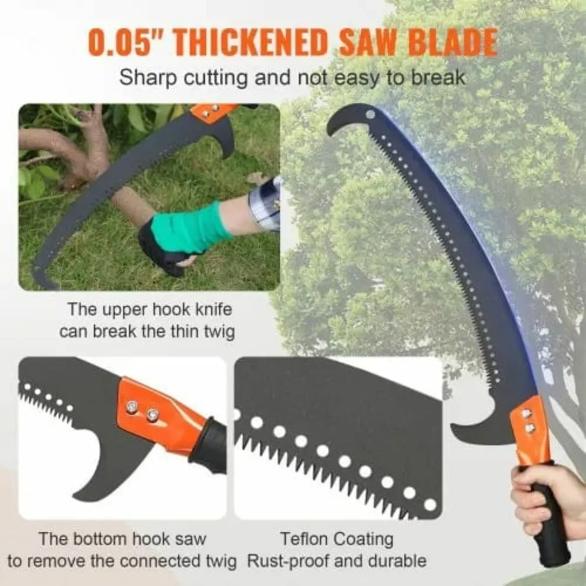 Pole Saw, 2.2-8.2 m Extendable Tree Pruner, Sharp - Image 2