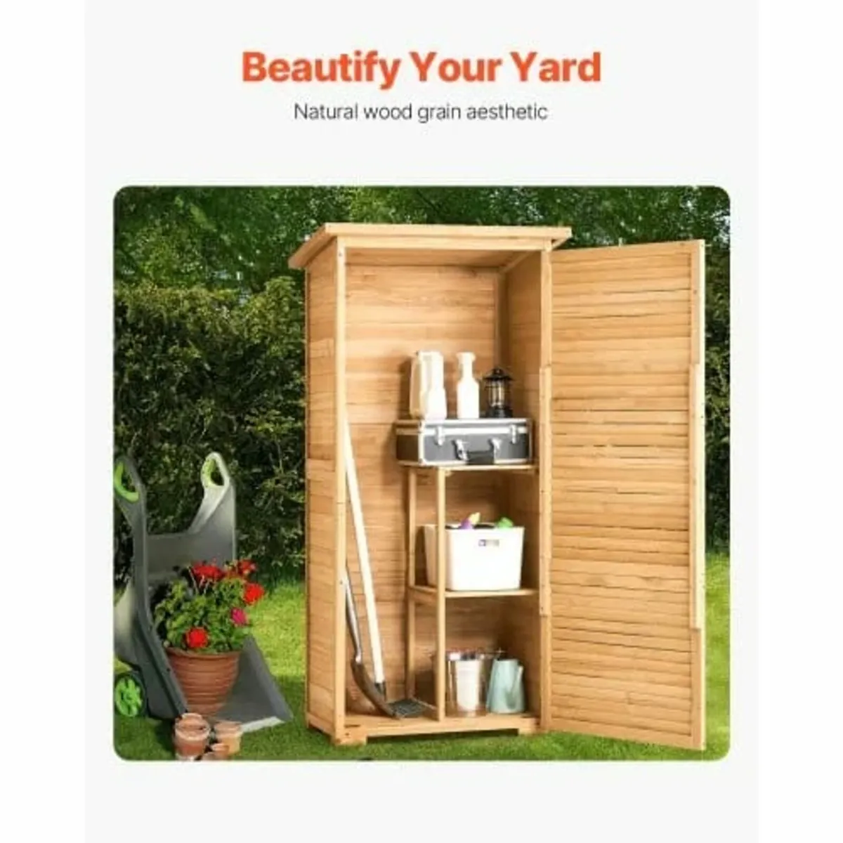 Outdoor Storage Shed, Large Wooden Outside Storage - Image 2