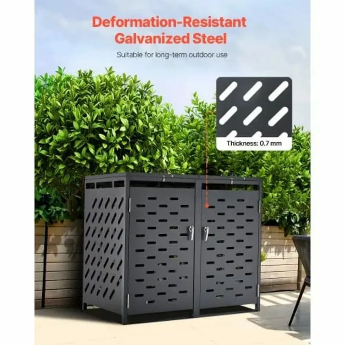 Trash Can Storage, 2 x 52.79 Gal Trash Bin Storage - Image 3