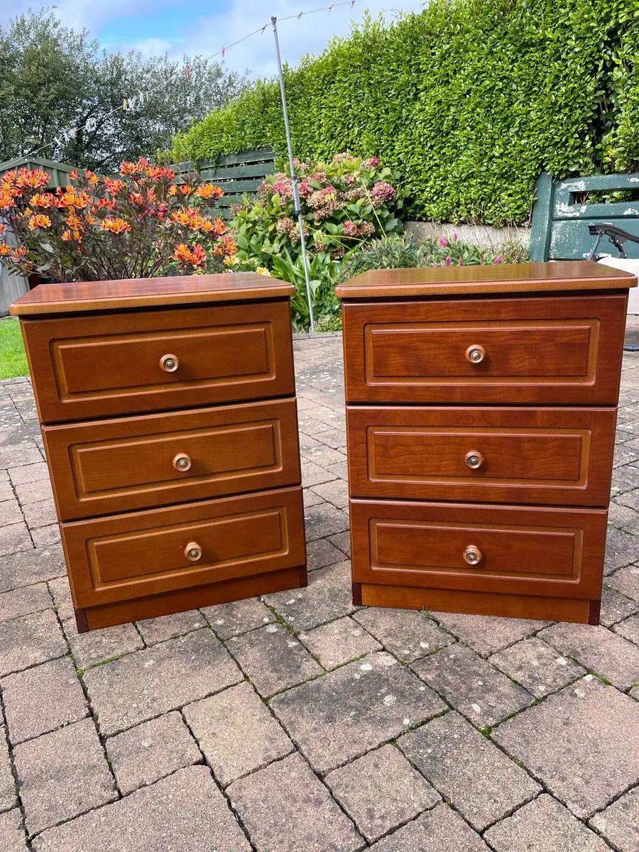 Pair of bedside lockers - Image 1