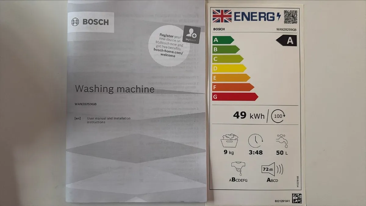 Relatively new Bosch 9KG Washing Machine - Image 2
