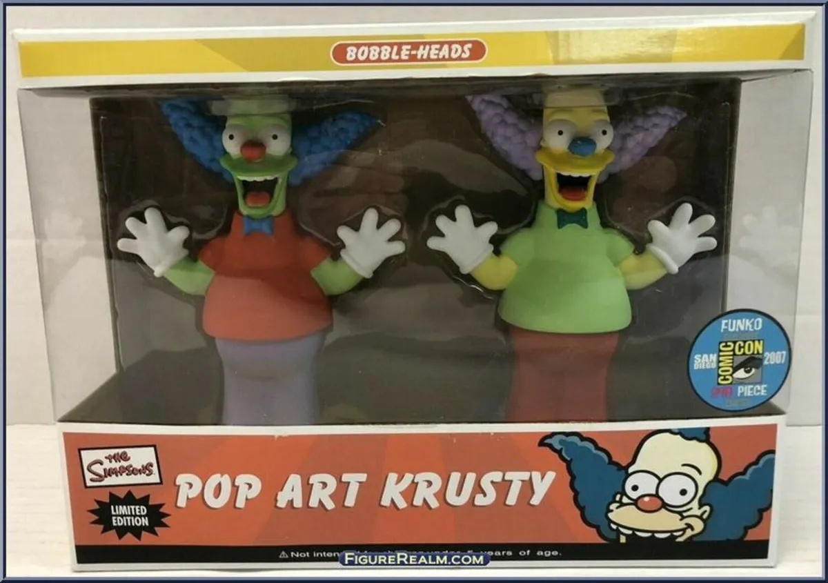 RARE Simpsons Limited Edition Krusty Bobbleheads - Image 1
