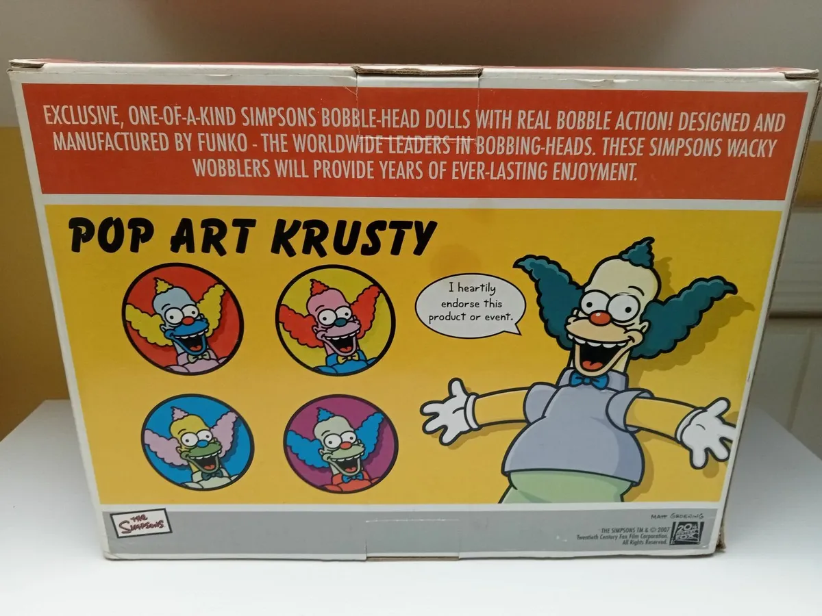 RARE Simpsons Limited Edition Krusty Bobbleheads - Image 4