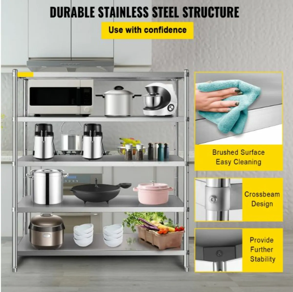70.9x17.7x70.9inch Heavy Duty  5Tier Storage shelf - Image 4