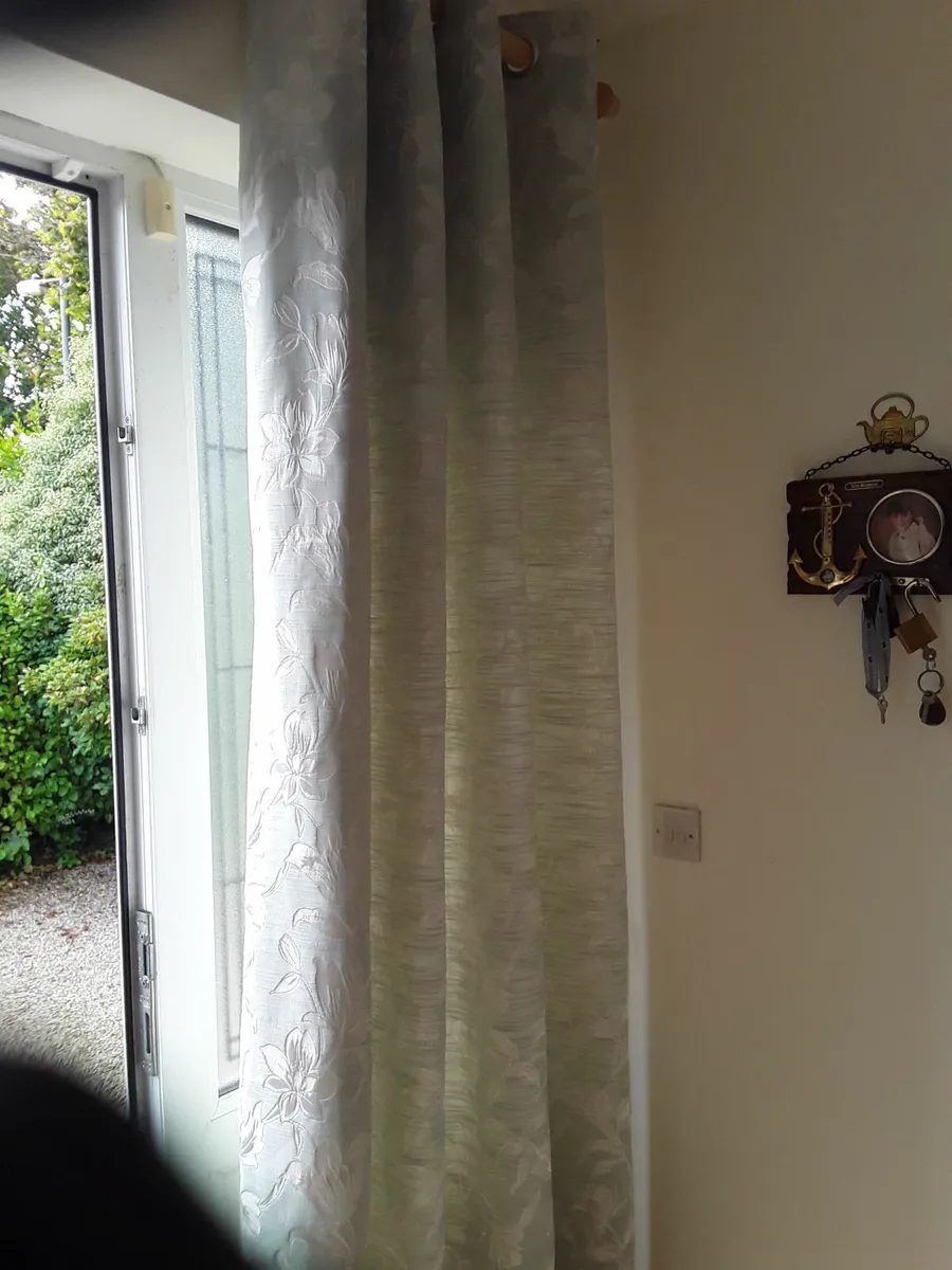 pastel Green next to new in embossed patron drapes - Image 4