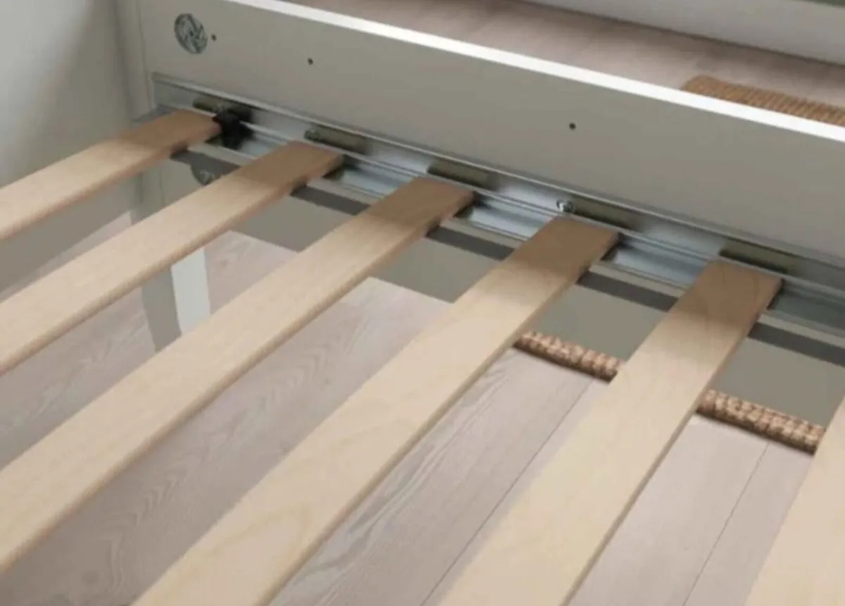 White IKEA IDANAS Bedframe - Standard King - Image 3