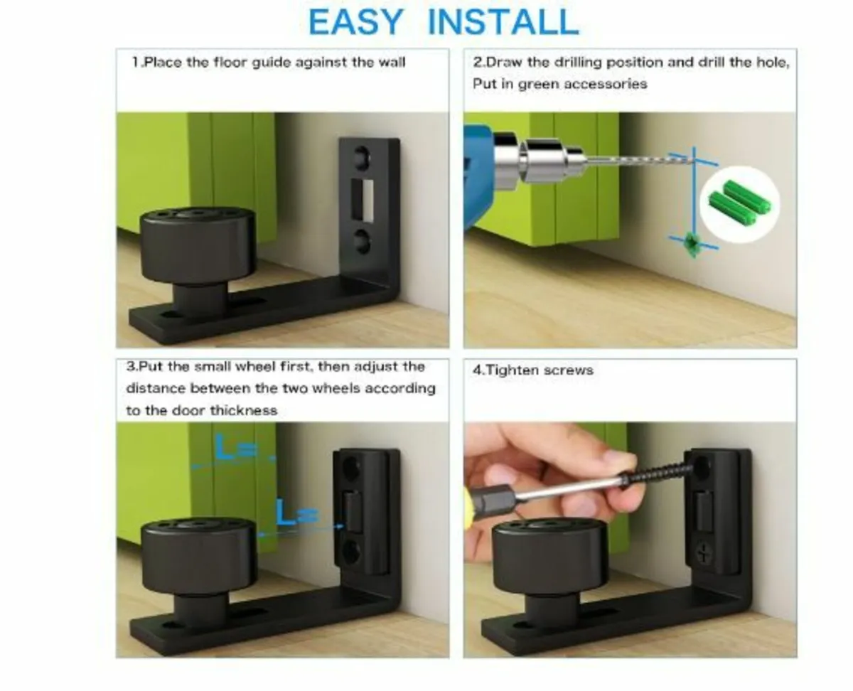 Adjustable Floor Guide Wall/Door - Image 3