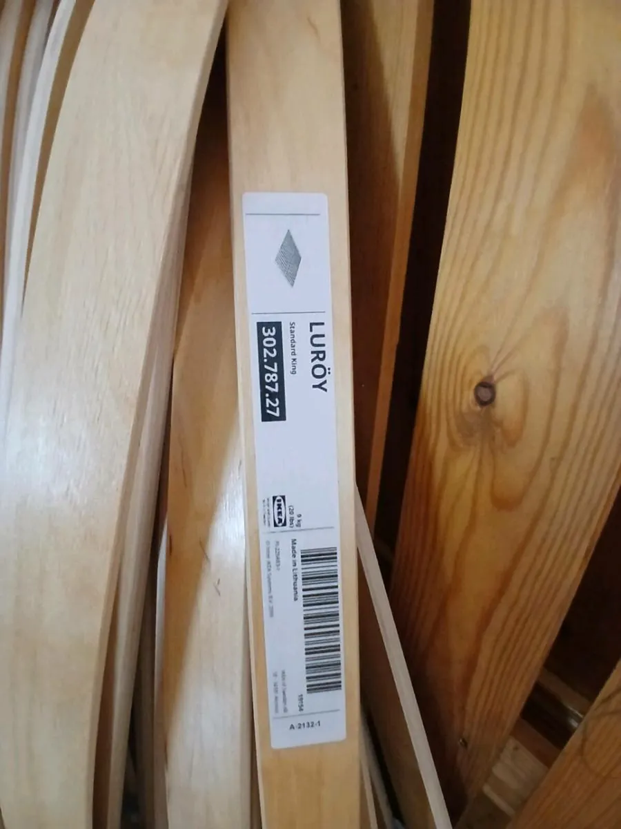 White IKEA IDANAS Bedframe - Standard King - Image 4