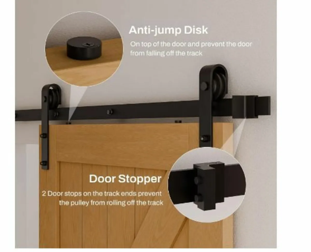 183 cm / 6 ft Sliding Door Fitting Sliding - Image 4