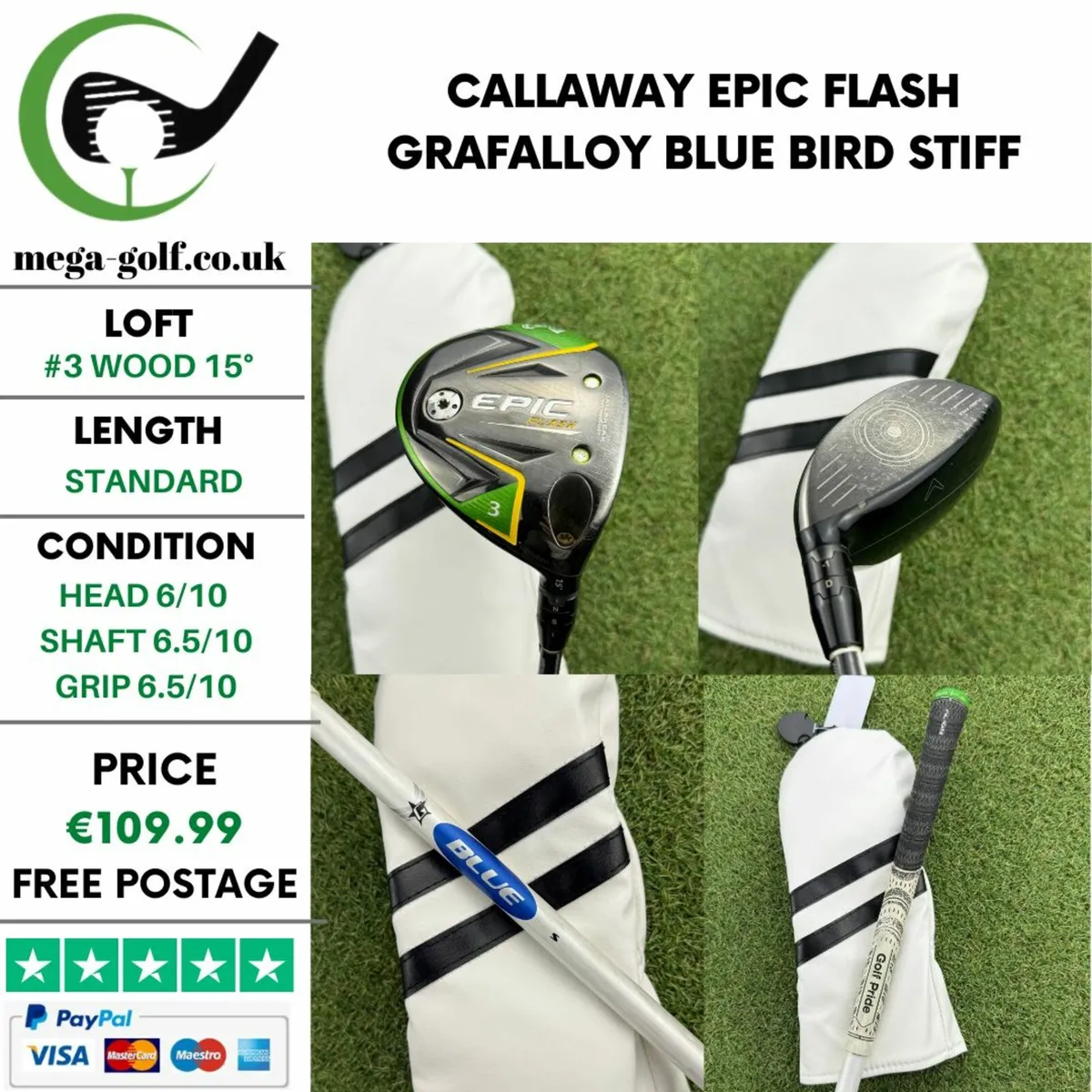 Callaway Epic Flash #3 Wood 15° / Stiff - Image 1