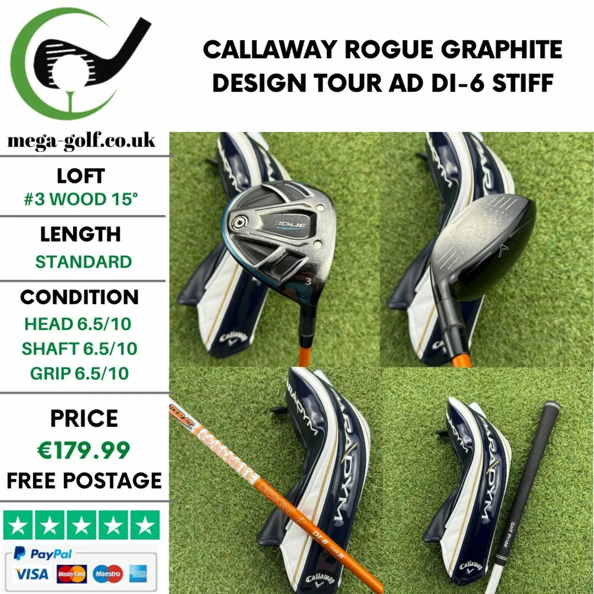 Callaway Rogue #3 Wood 15° / Stiff - Image 1