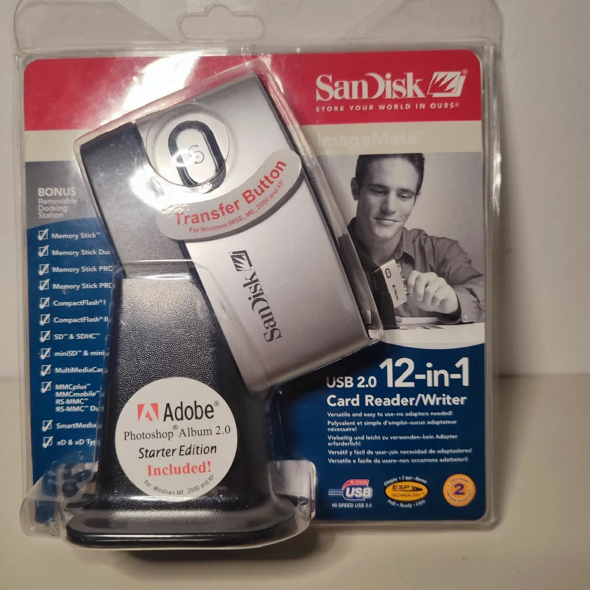 Sandisk 12 In 1 USB 2.0 Card Reader - SDDR-89-E15 - Image 1