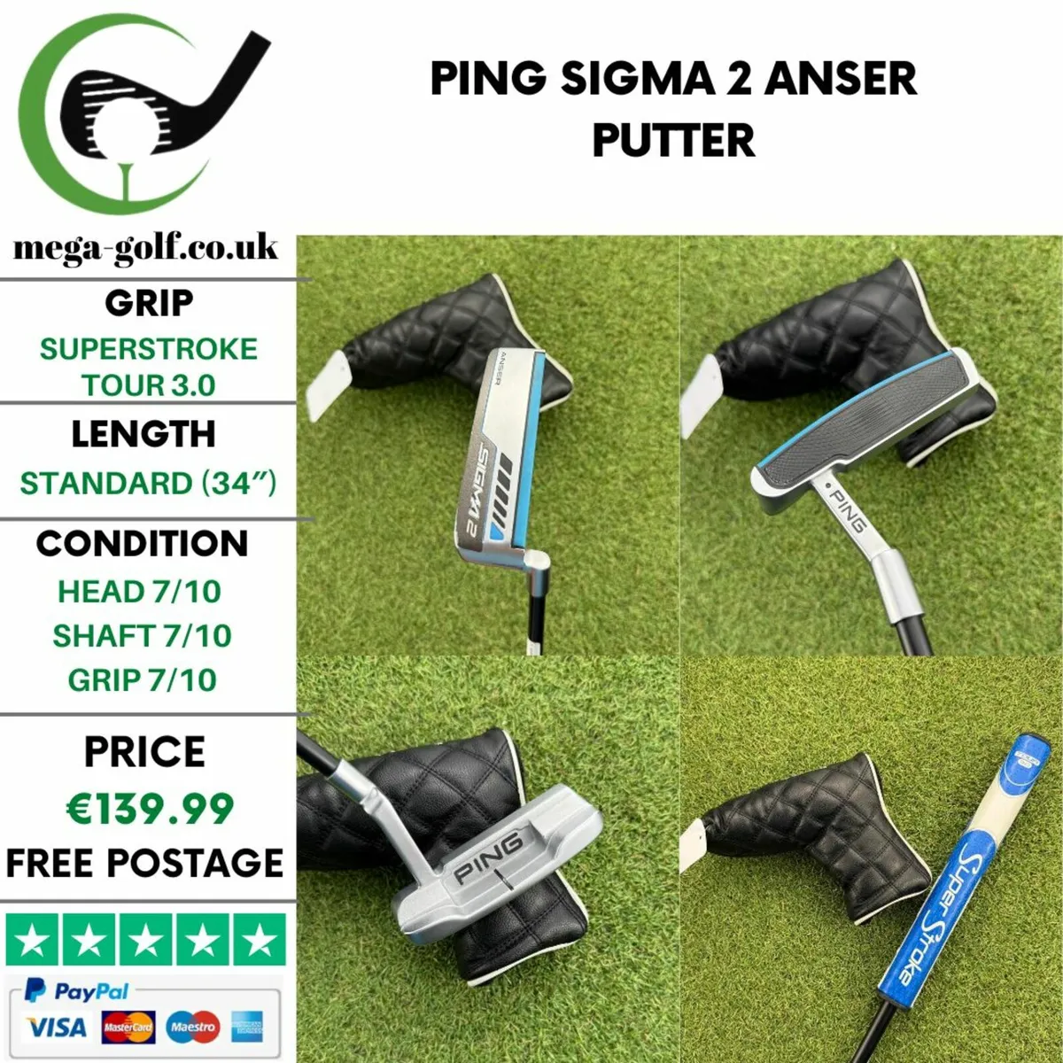 Ping Sigma 2 Anser Putter / 34″ - Image 1