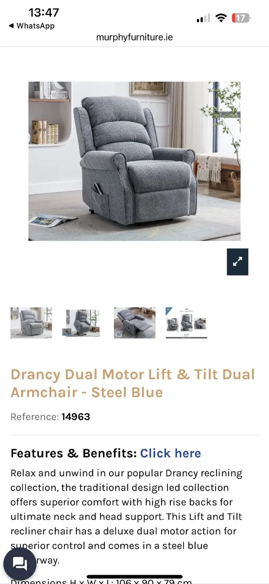 Armchair Lift and Tilt Dual Motor - Image 3