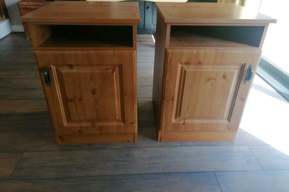 2 Large Bedside Cabinets - Image 1